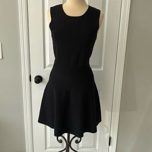 Theory Knit Dominay Ventura Black Dress